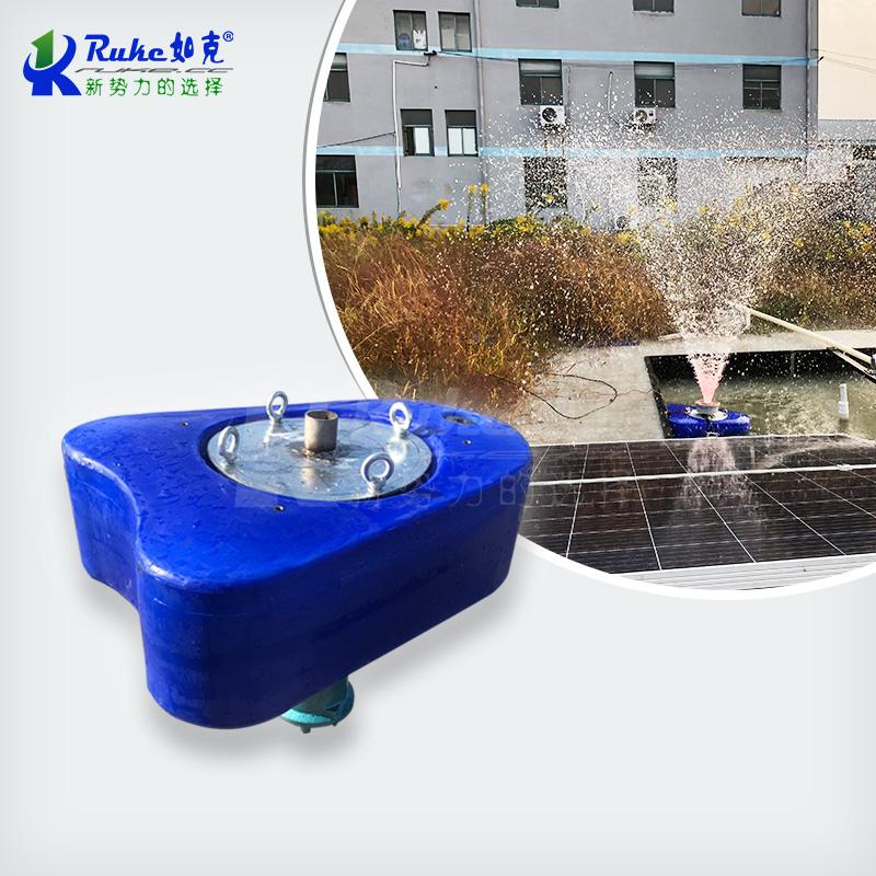 太陽能曝氣機光伏曝氣機景觀噴泉式水體曝氣機河道污水處理曝氣機